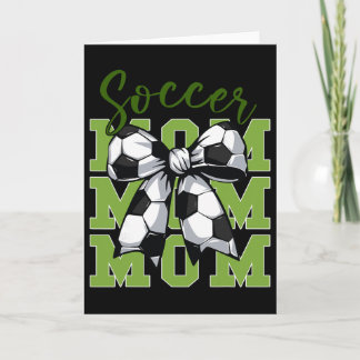 Cartão Youth Soccer Mom Coquette Bow Cute Sister Toddler