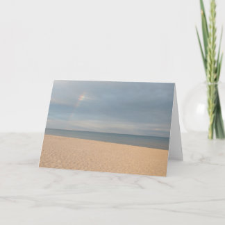 Cartão Ystad beach with a rainbow blank card