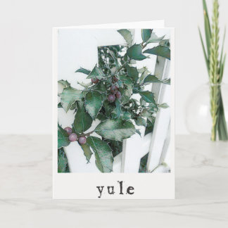Cartão Yule Holiday Greeting Card