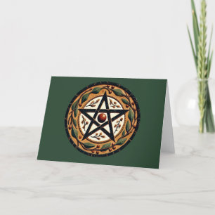 Cartão Yule Pentacle