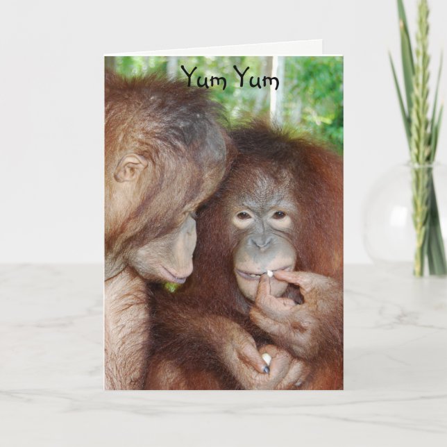 Cartão Yum Yum Happy Birthday Treats (Frente)