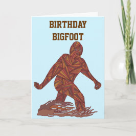 Cartão Z Bigfoot Walking Sasquatch Birthday Bigfoot