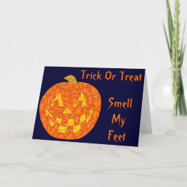 Cartão Z Funny Halloween Humor Smell My Feet Rhyme Card