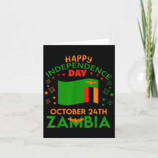 Cartão Zâmbia 61º Dia da Independência Orgulho Zambiano Z