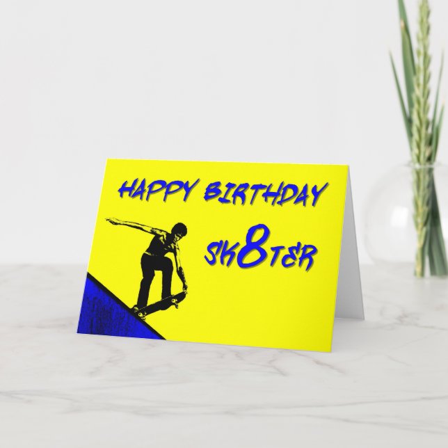Cartão ZAZ256 Happy Birthday Sk8ter (Frente)