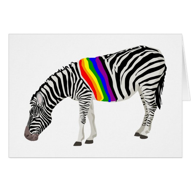 Cartão Zebra de LGBT (Frente Horizontal)