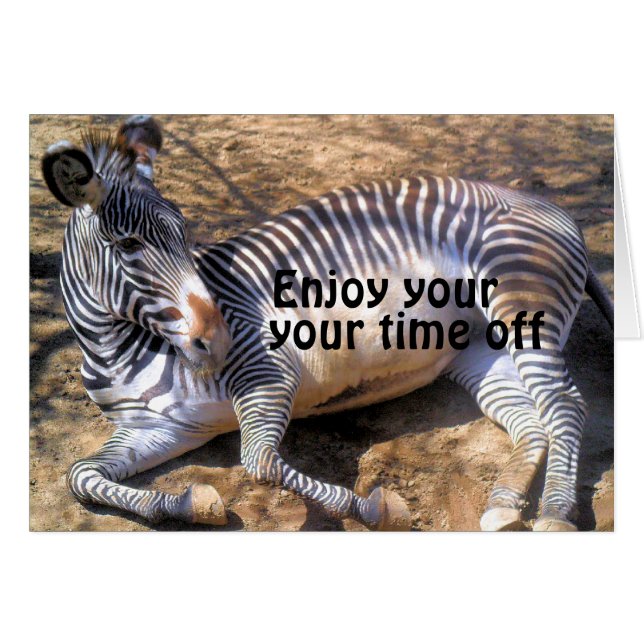 Cartão Zebra do amor_ (Frente Horizontal)