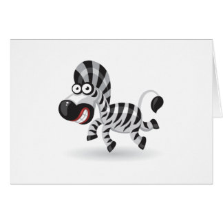 Cartão Zebra do bebê dos desenhos animados