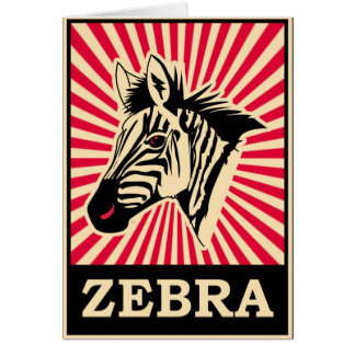 Cartão Zebra do pop art