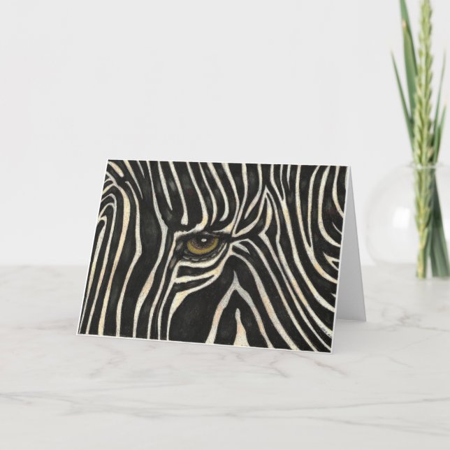 Cartão Zebra Eye Greeting Card (Frente)