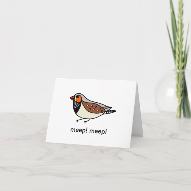 Cartão Zebra Finch Notecard (Frente)