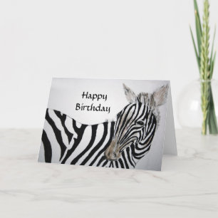 Cartão Zebra Happy Birday Card