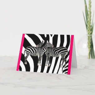 Cartão Zebra Hugs