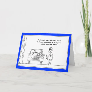 Cartão Zebra in the Front Seat Birthday Card