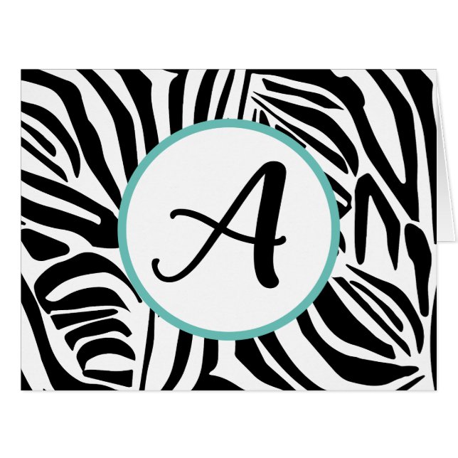 Cartão Zebra Pattern (Frente horizontal)