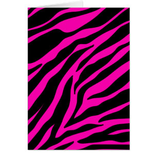 Cartão zebra rosa