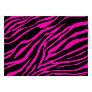 Cartão zebra rosa
