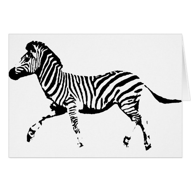 Cartão Zebra Running (Frente Horizontal)