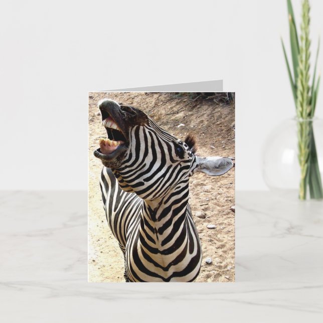 Cartão Zebra Smile Notecard (Frente)