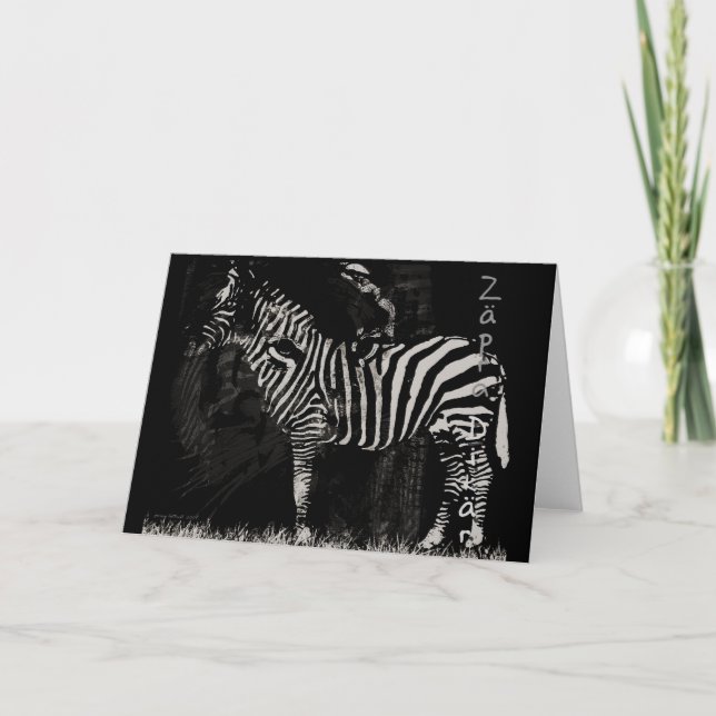 Cartão Zebra Tiger Greeting Card (Frente)