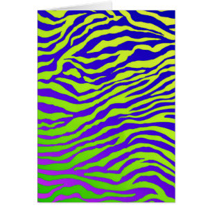 Cartão Zebra verde (retrato)