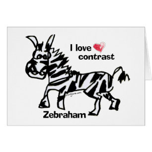 Cartão Zebraham - Eu adoro contraste
