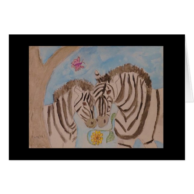 Cartão zebras (Frente horizontal)