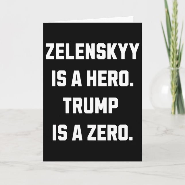 Cartão Zelenskyy Is A Hero.  (Frente)