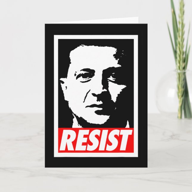 Cartão Zelenskyy - Resist Support Ukraine I Stand With Uk (Frente)