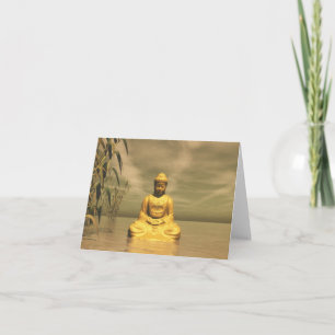 Cartão Zen buddha meditating