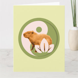 Cartão Zen Capybara Yin Yang
