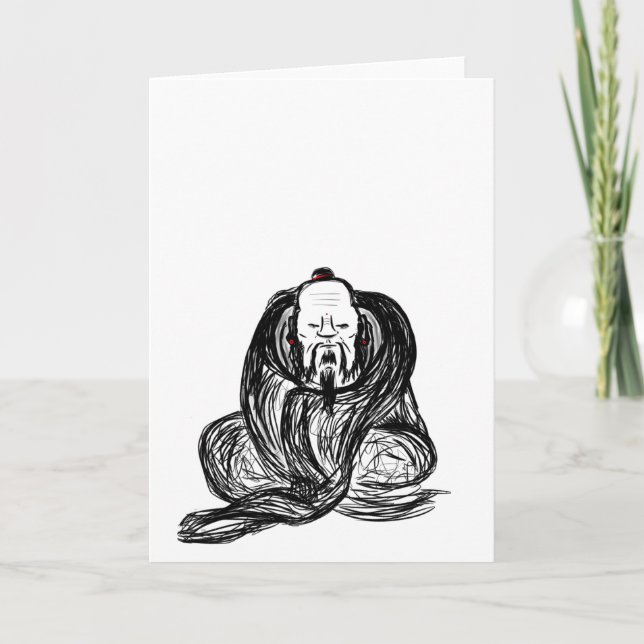 Cartão Zen (Ch'an) Wisdom Greeting Card (Blank) (Frente)