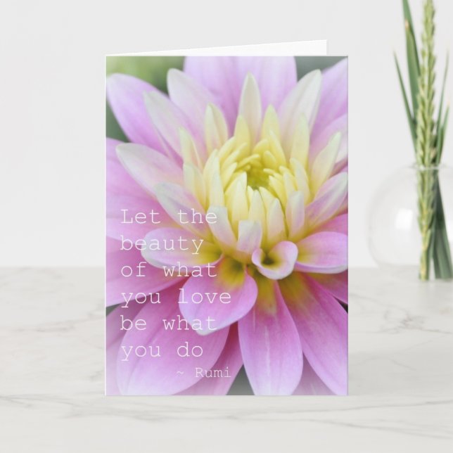 Cartão Zen Flower- Dahlia Card Rumi Cote (Frente)