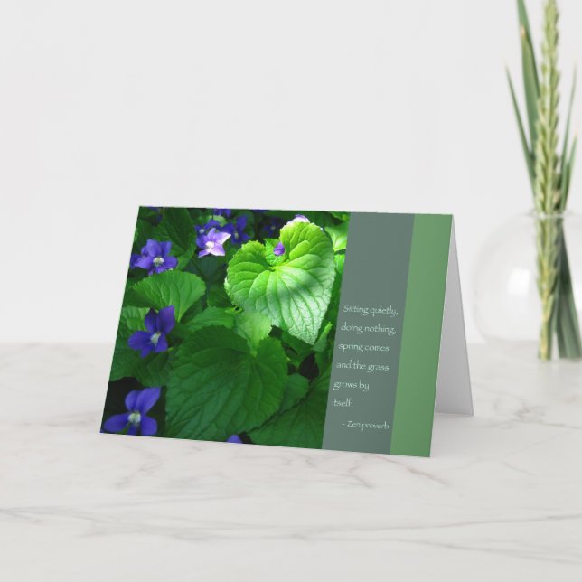 Cartão Zen Proverb Quote Poster (Frente)