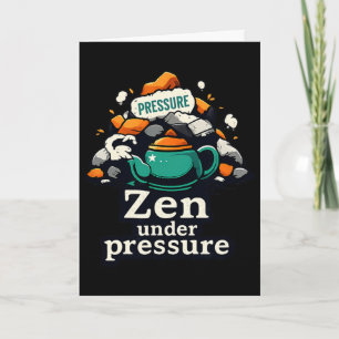 Cartão Zen Sob Pressão Bule de Chá Vibrações de Relaxamen