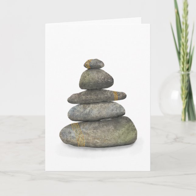 Cartão Zen Stones with Gold (Frente)