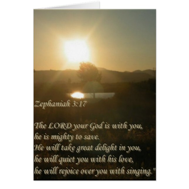 Cartão Zephaniah 3:17 (Frente)