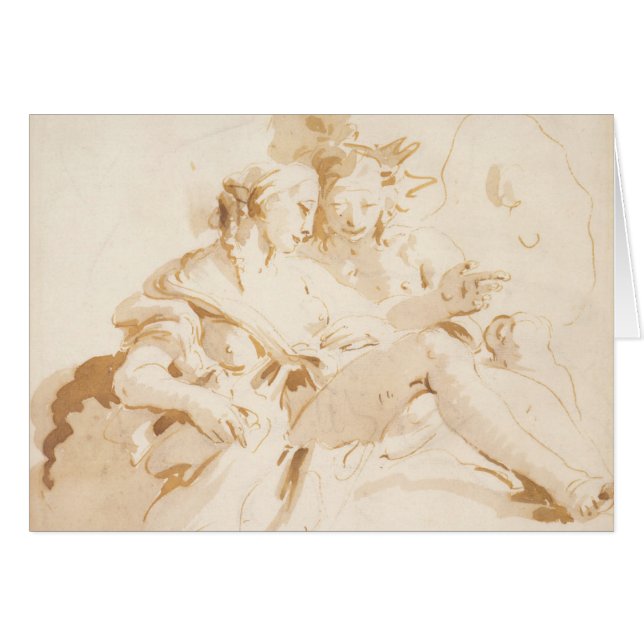 Cartão Zephyr e flora (Frente Horizontal)