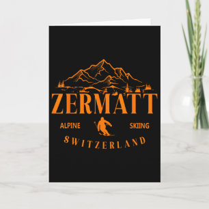 Cartão Zermatt Alpes Suíços Esqui Alpino Suíça Montanha