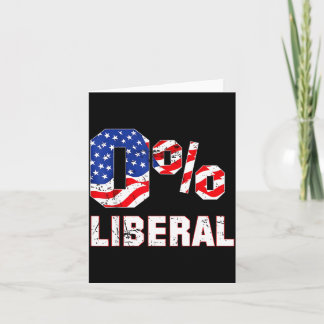Cartão Zero Percent 0% Liberal Vintage Usa Flag Litical H
