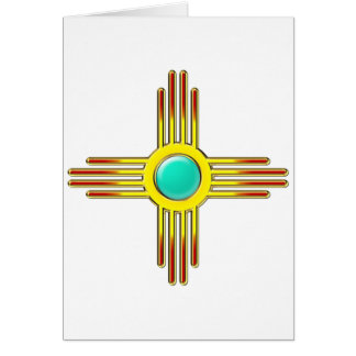 Cartão Zia sol - Zia Pueblo a força símbolo -