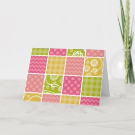 Cartão Zigzag, Chevron, Bolinhas, Gingham, Patchwork