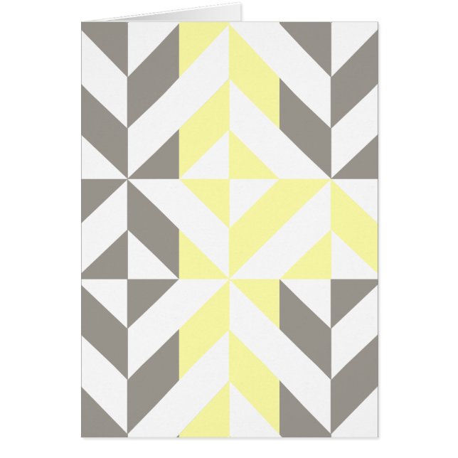 Cartão ZigZag Geométrico Amarelo e Silver (Frente)