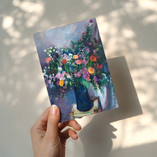 Cartão Zinnias e Asters | Arthur Beecher Carles (Criador carregado)