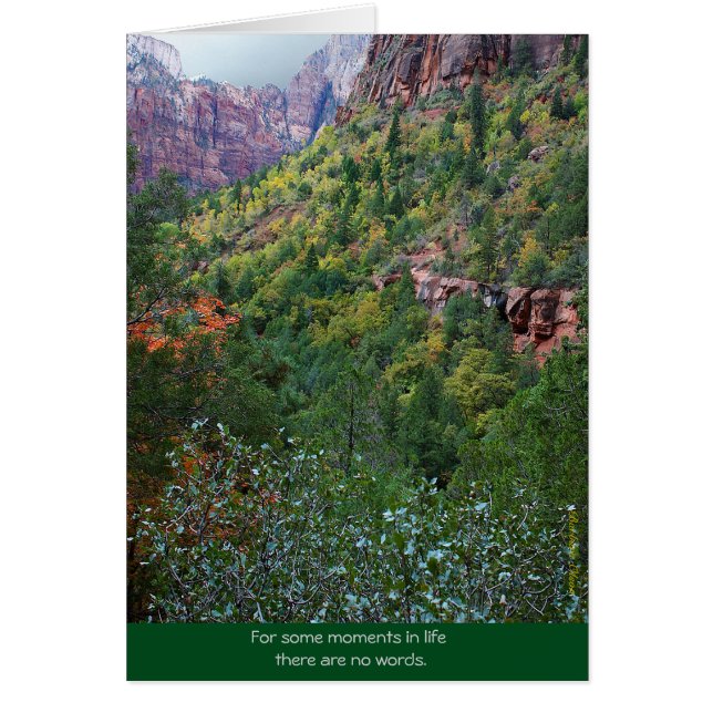Cartão Zion Canyon: Bereavement (Frente)