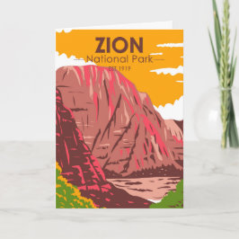 Cartão Zion National Park Utah Vintage