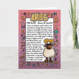 Cartão Zodiac - Aries Fun Facts