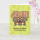 Cartão Zodiac Birthday - Gemini (Orchid)