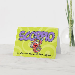 Cartão Zodiac Birthday - Scorpio