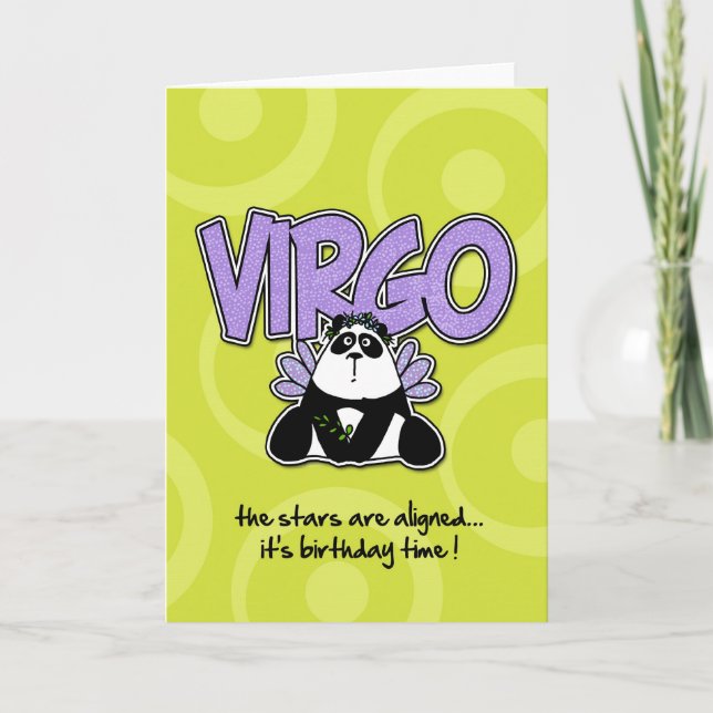 Cartão Zodiac Birthday - Virgo (Frente)